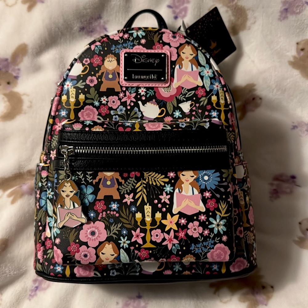 Beauty and the beast Loungefly mini backpack